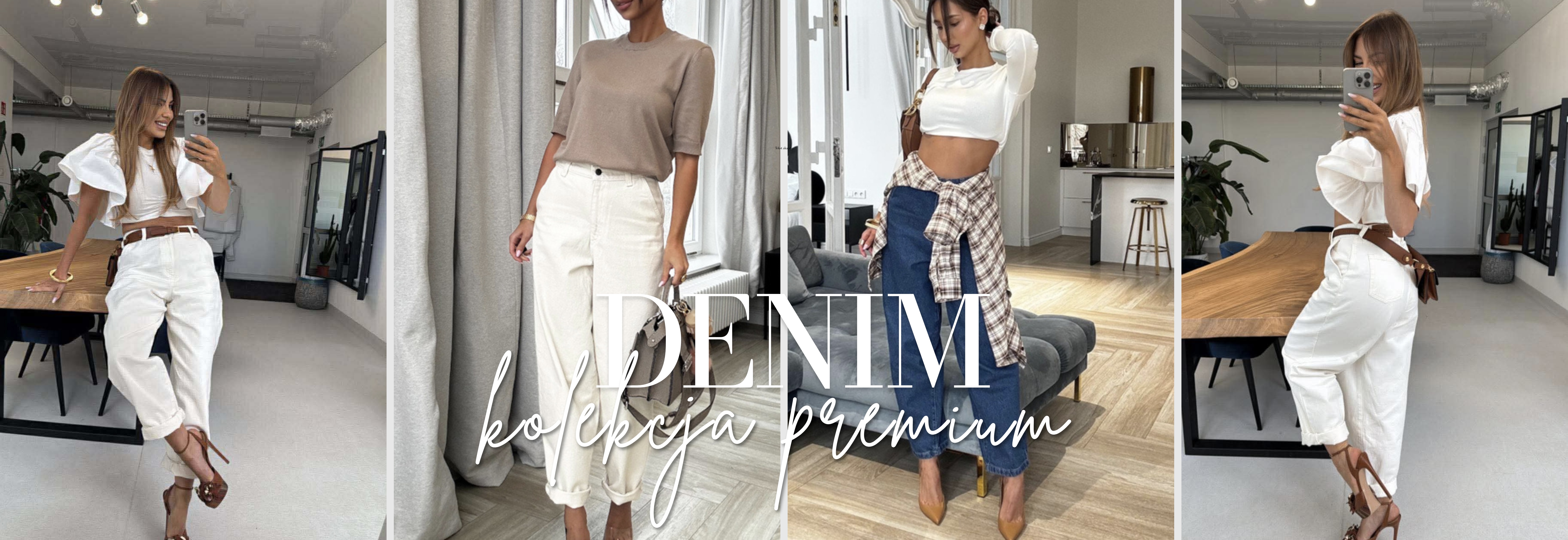 denim jeans spodnie jeansowe damskie spodnie damskie bawełna premium polska marka emo Belluci zara controversy ubrane sklep nowa kolekcja 