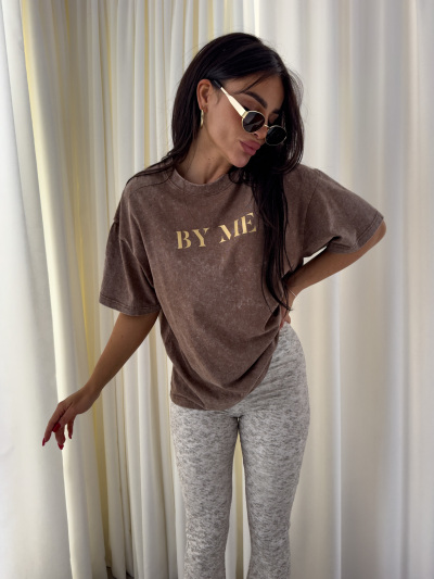 T-SHIRT EMPIRE - beżowy