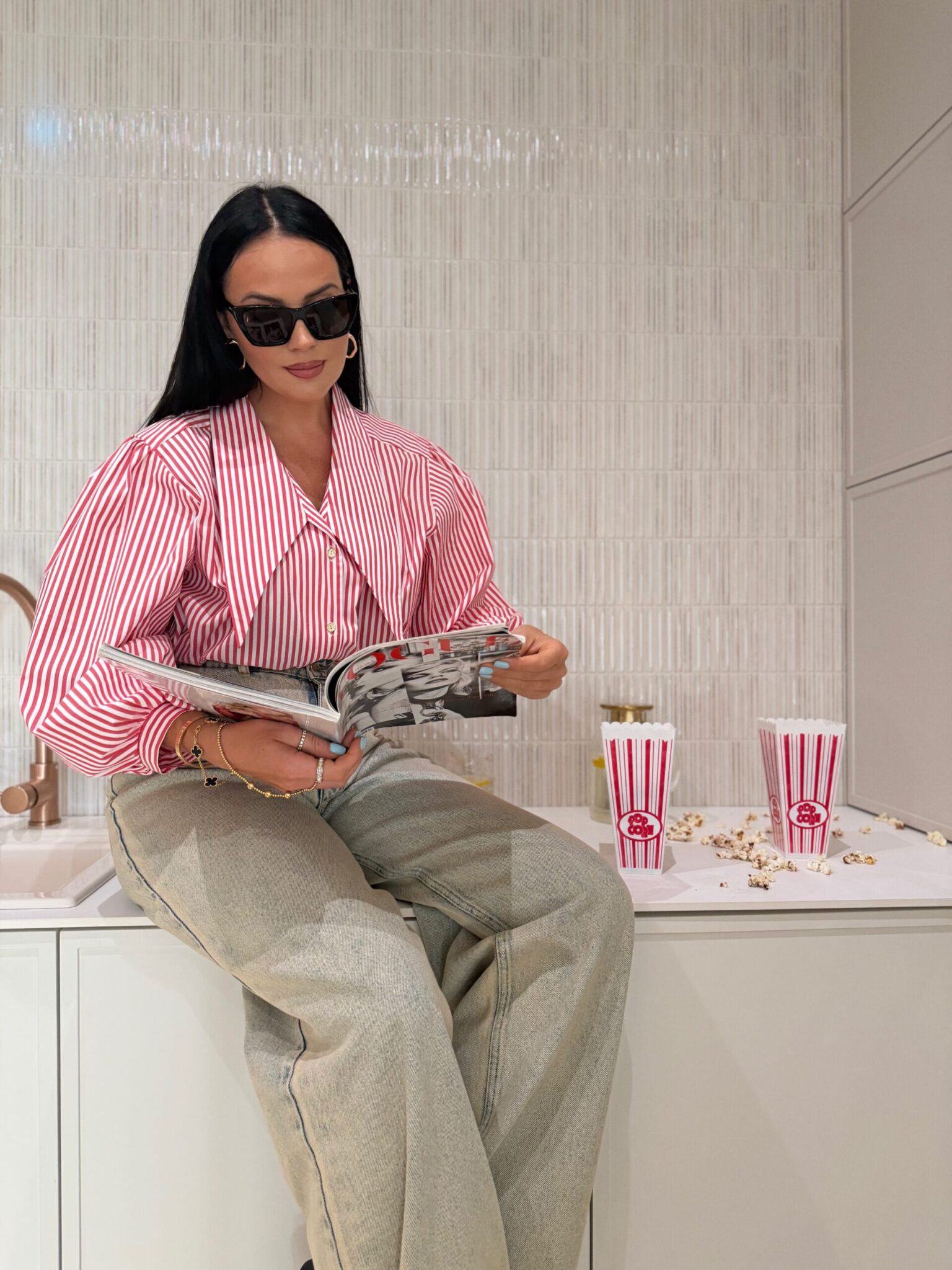 KOSZULA_LA_MILLA_W_PASKI_-_bialo-czerwona