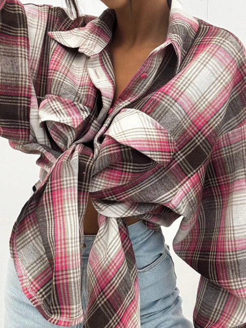 KOSZULA_W_KRATE_-_rozowo_-_czekoladowa