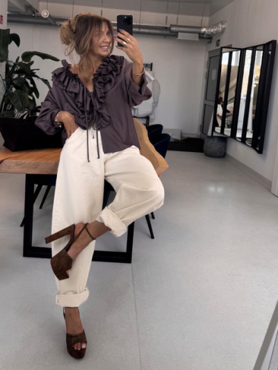 SPODNIE EMO BALLON - beż