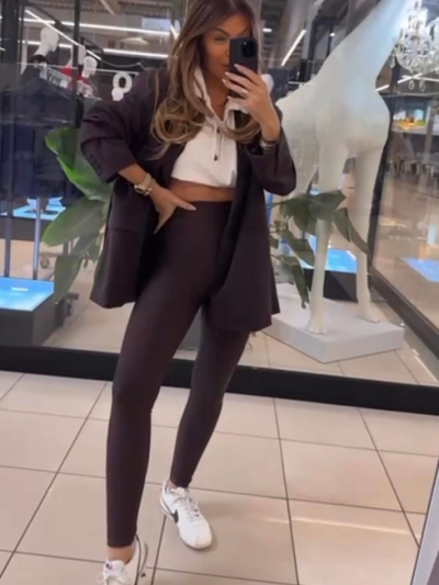 LEGGINSY MODELUJĄCE EMO - czekolada