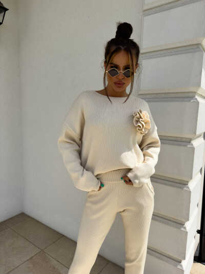 KOMPLET DELANI LONG – jasny beż