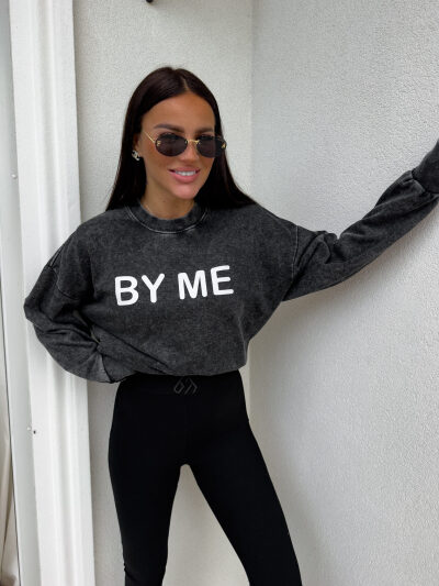 BLUZA DEKATYZOWANA DOSE - czarna